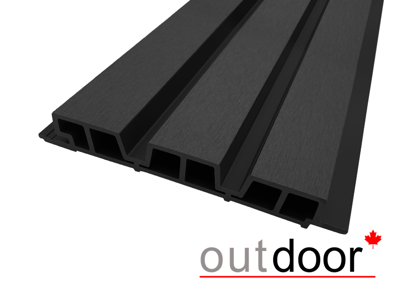 Панель универсальная ДПК Outdoor 3D 233.5*32*3500 мм. шлифованная черная