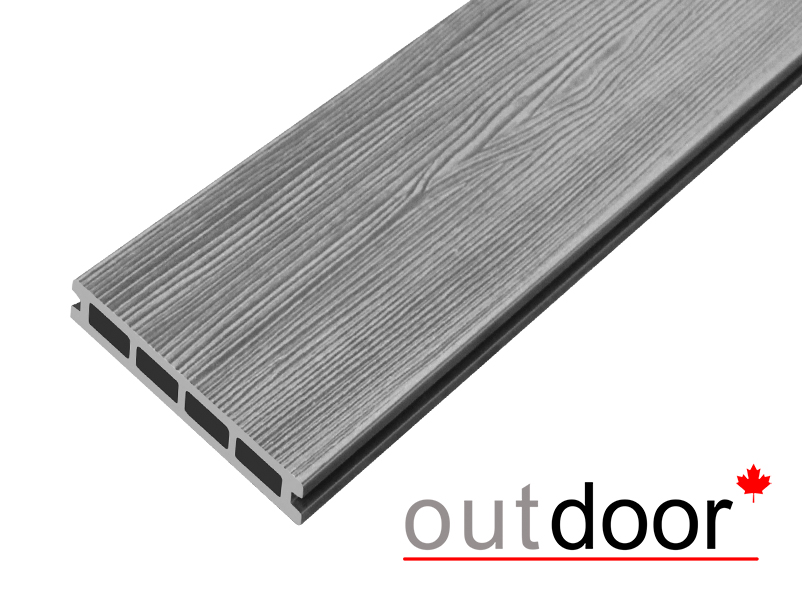 Террасная доска ДПК Outdoor 3D 150*25*3000 мм. STORM/вельвет серая микс