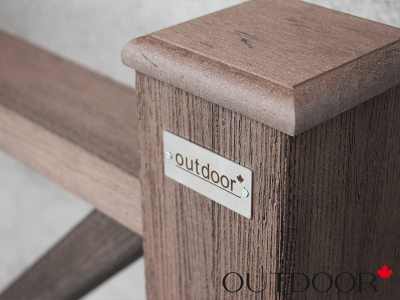 Ограждение из ДПК Outdoor "Кантри плюс" 1000*1000 мм. 3D STORM BROWN