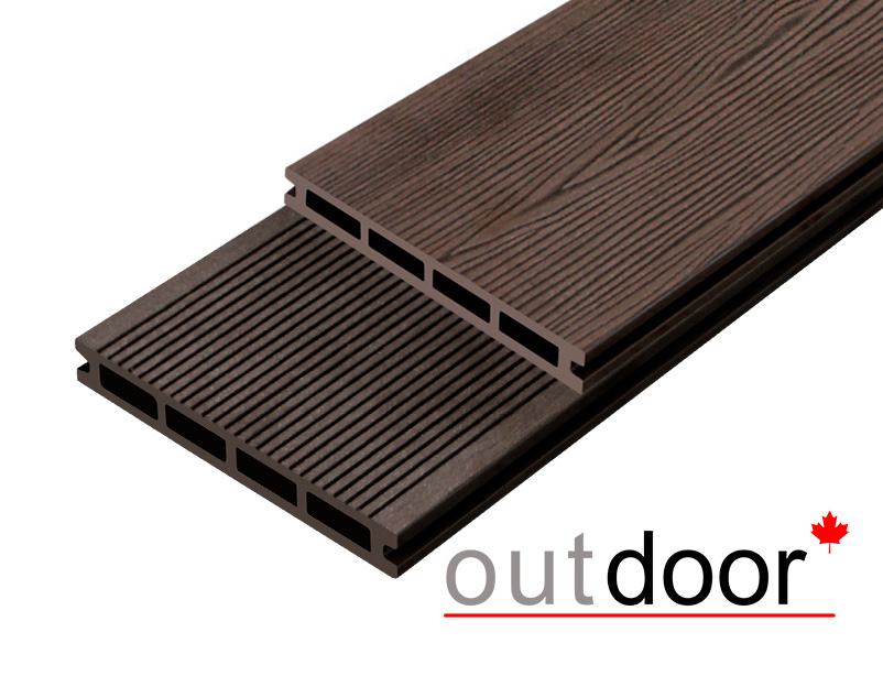Террасная доска ДПК Outdoor 3D 150*25*800 мм. STORM/вельвет коричневая микс