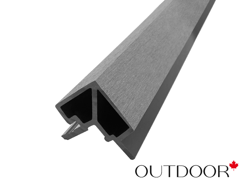 Угловой элемент для панели ДПК Outdoor 74*70*4000 мм. шлифованный серый