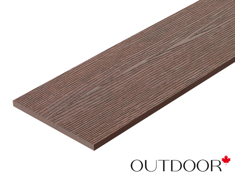Доска ДПК Outdoor 130*9*4000 мм. полнотелая STORM BROWN коричневая микс