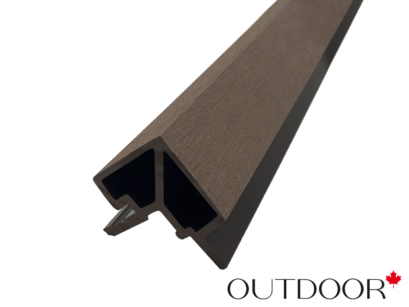 Угловой элемент для панели ДПК Outdoor 74*70*4000 мм. шлифованный мореный дуб