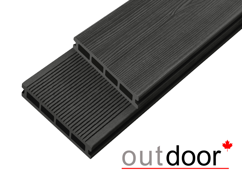 Террасная доска ДПК Outdoor 3D 150*25*4000 мм. STORM/вельвет черная