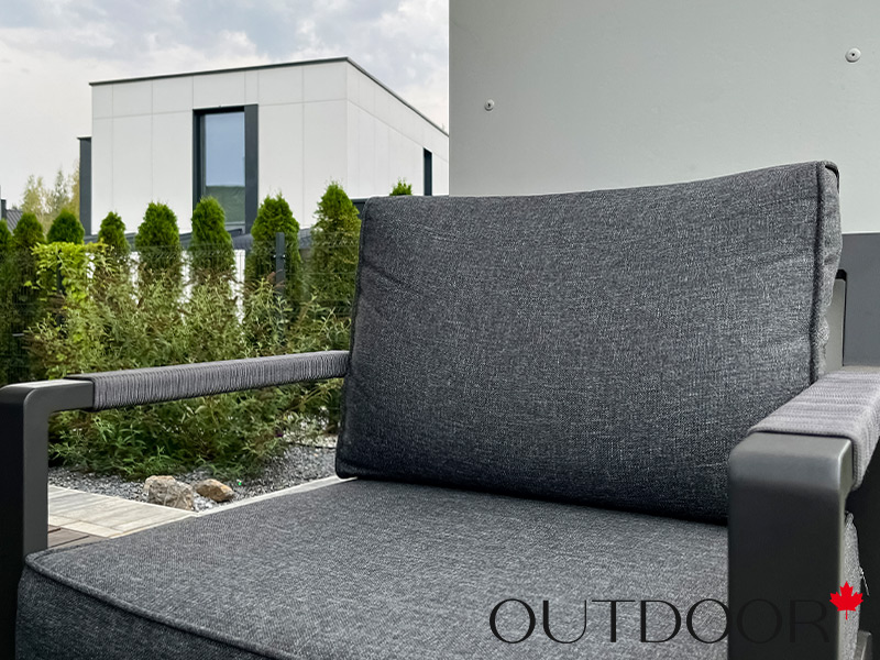 Комплект мебели OUTDOOR Торонто (3-местный диван, 2 кресла, стол), графит
