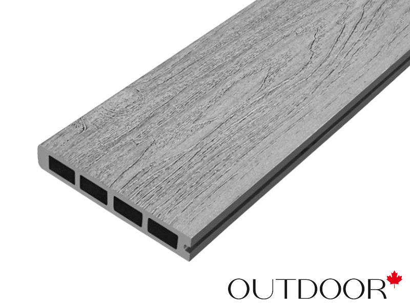 Террасная доска ДПК Outdoor 3D 150*25*4000 мм завершающая NEVADA/CALIFORNIA серая