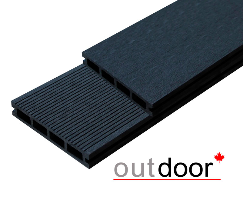 Террасная доска ДПК Outdoor 150*25*3000 мм. вельвет/шлифованная  черная