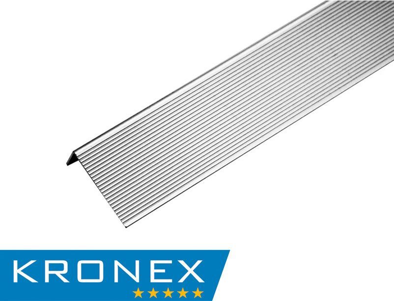 Угол завершающий алюминиевый KRONEX 51,5*30*3000 мм. серебро