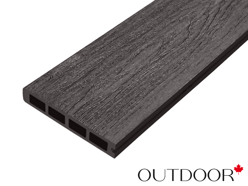 Террасная доска ДПК Outdoor 3D 150*25*4000 мм. завершающая NEVADA/CALIFORNIA темно-коричневая