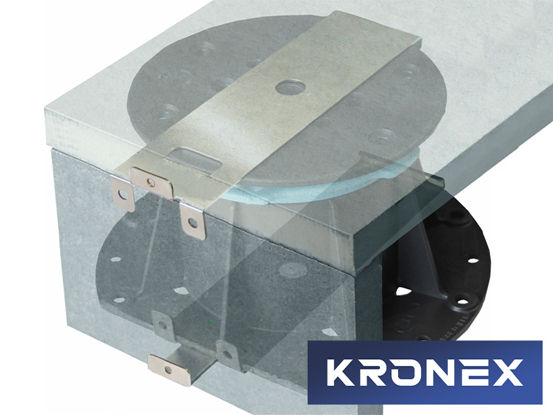 Крепление KRONEX для торцевой плитки 20мм верхнее, для опоры KRONEX (упак/10 шт)