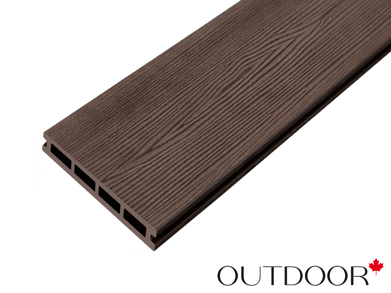 Террасная доска ДПК Outdoor 3D 150*25*3000 мм. STORM/вельвет коричневая микс