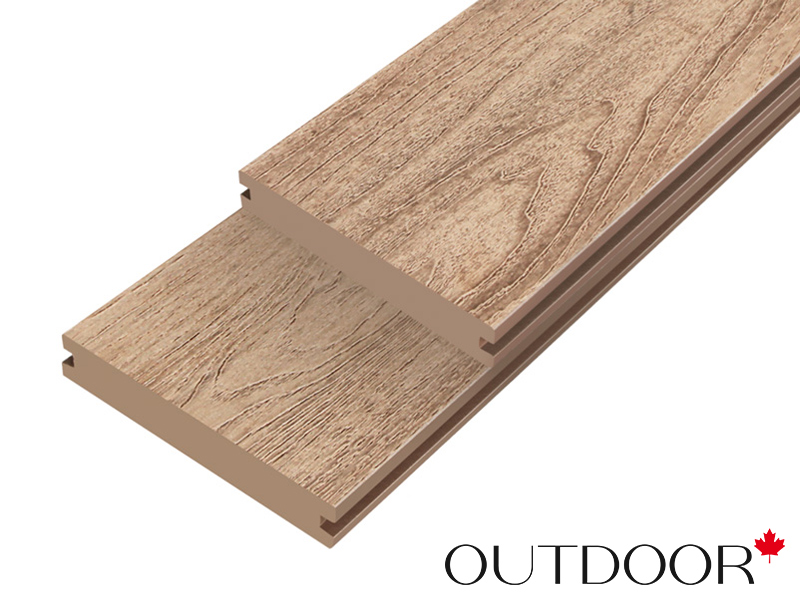 Террасная доска ДПК Outdoor 3D 140*25*3000 мм. полнотелая NEVADA/CALIFORNIA дуб