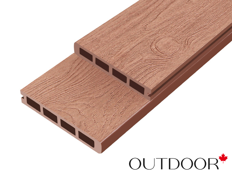 Террасная доска ДПК Outdoor 3D 150*25*4000 мм завершающая NEVADA/CALIFORNIA красное дерево