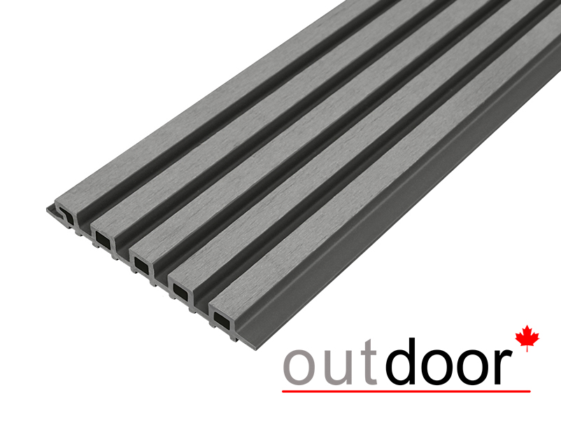 Панель универсальная ДПК Outdoor 3D 220*25*3000 мм. шлифованная серая