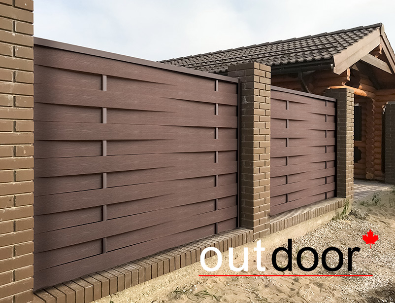 Доска ДПК Outdoor 130*9*3000 мм. полнотелая STORM BROWN коричневая микс