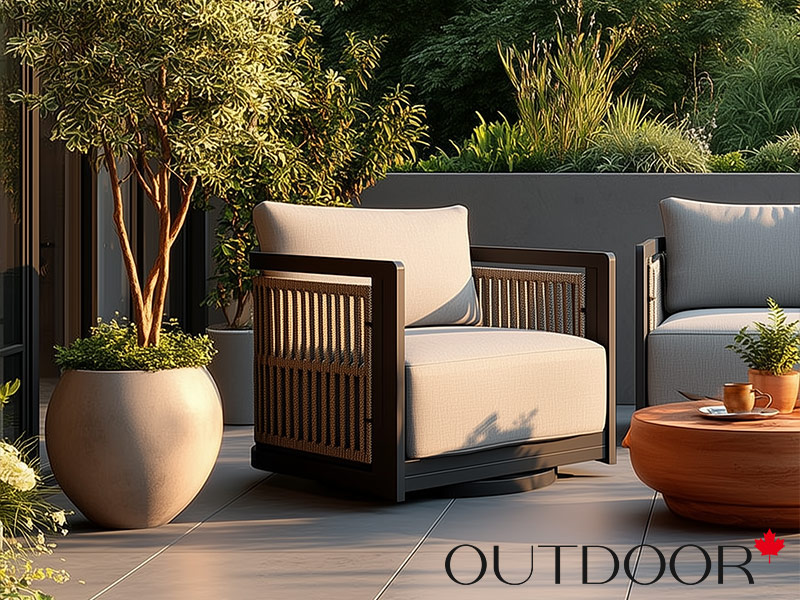 Комплект мебели кофейный OUTDOOR Верона (2 кресла, кофейный стол), капучино-графит