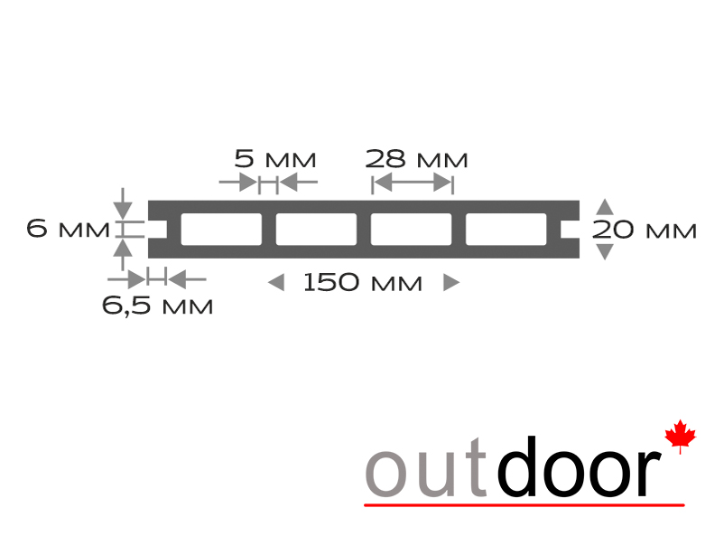 Террасная доска ДПК Outdoor 3D 150*20*4000 мм. HAVANA/вельвет дуб