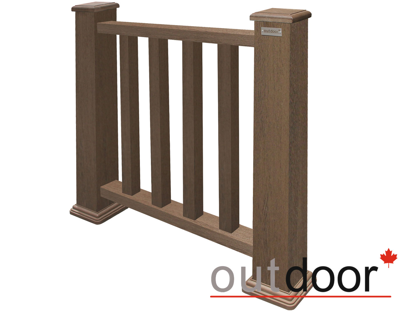 Ограждение из ДПК Outdoor "Классик" 1000*1000 мм. 3D STORM BROWN