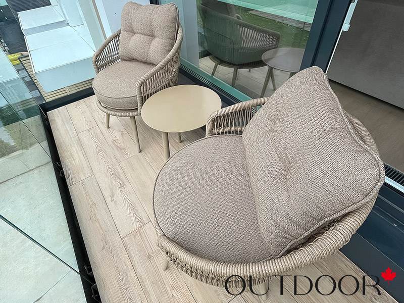 Комплект мебели кофейный OUTDOOR Сан-Ремо (2 кресла, кофейный стол), капучино