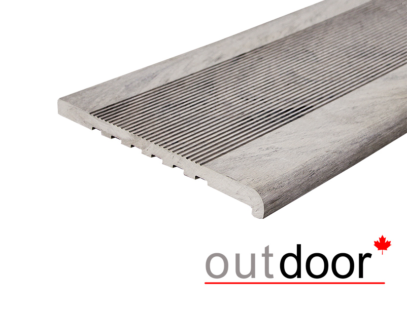 Ступень ДПК Outdoor 348*23*4000 мм полнотелая, серый микс холодный