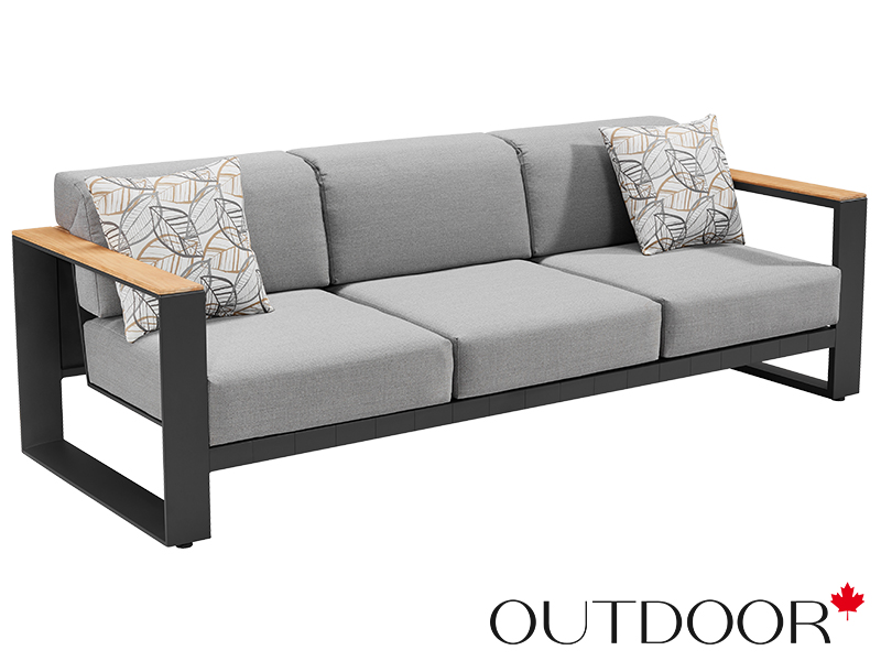 Комплект мебели OUTDOOR Монреаль (3-местный диван, 2 кресла, кофейный стол), черный