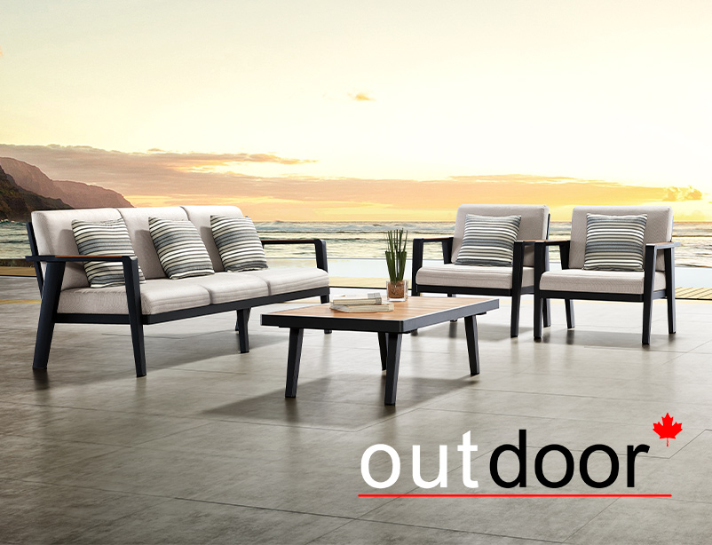 Комплект мебели OUTDOOR Орлеан (3-местный диван, 2 кресла, кофейный стол), песочный
