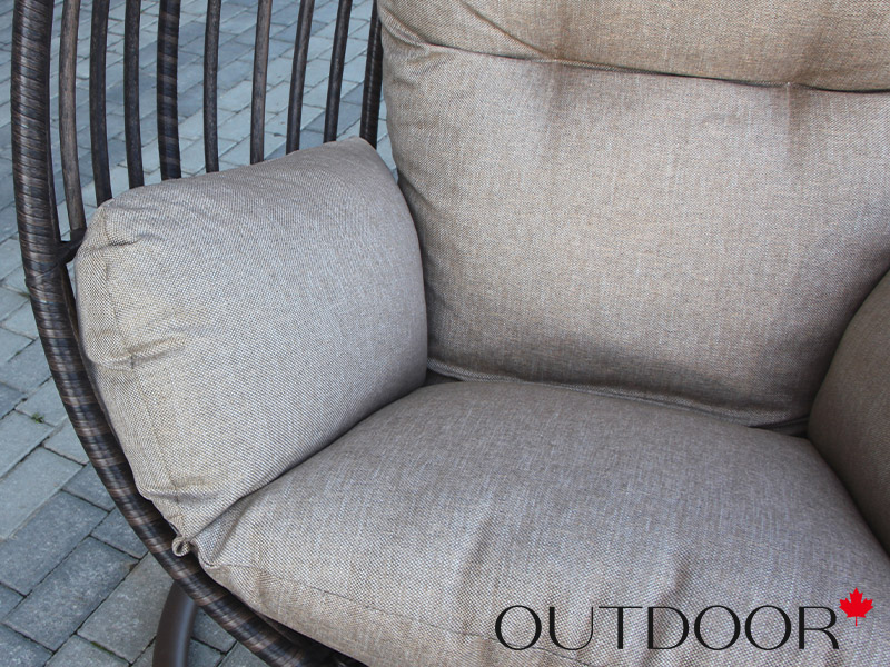 Подвесное кресло "кокон" из ротанга OUTDOOR Самуи, коричневое