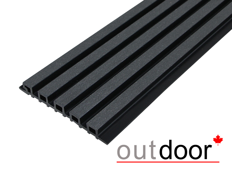 Панель универсальная ДПК Outdoor 3D 220*25*1000 мм. шлифованная черная