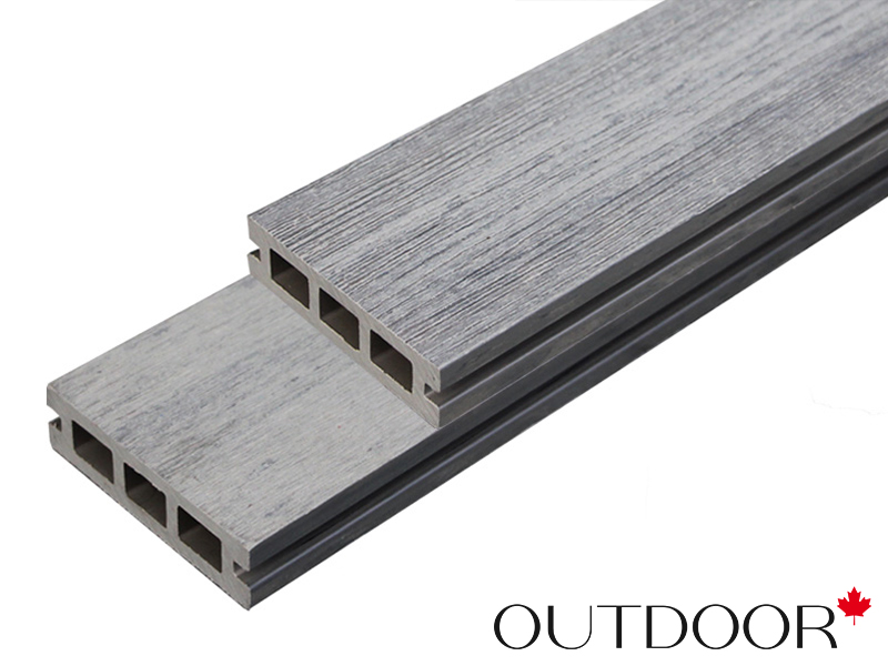 Террасная доска ДПК Outdoor 3D 90*25*4000 мм. STORM GREY серая