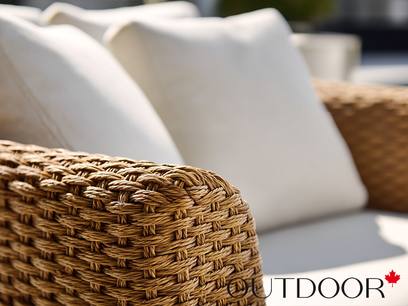 Комплект мебели из ротанга OUTDOOR Мадрид (3-местный диван, 2 кресла, 2 стола), капучино