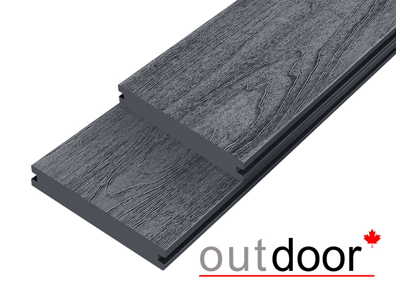 Террасная доска ДПК Outdoor 3D 140*25*500 мм. полнотелая NEVADA/CALIFORNIA черная