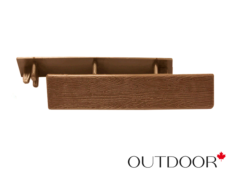 Заглушка торцевая пластиковая Outdoor для доски 115*22 мм дуб