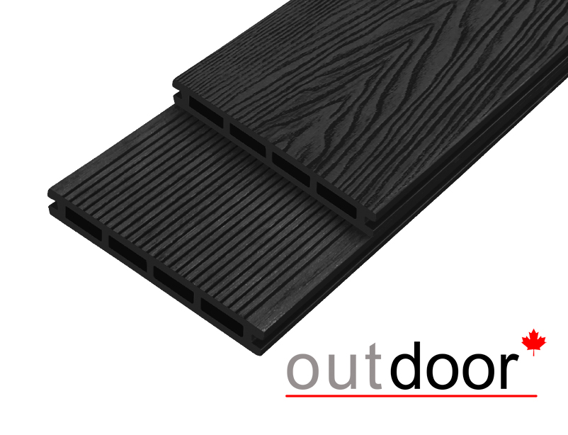 Террасная доска ДПК Outdoor 3D 150*20*1500 мм. HAVANA/вельвет черная
