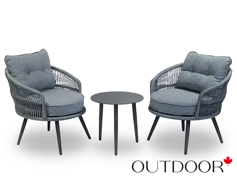 Комплект мебели кофейный OUTDOOR Сан-Ремо (2 кресла, кофейный стол), кварц