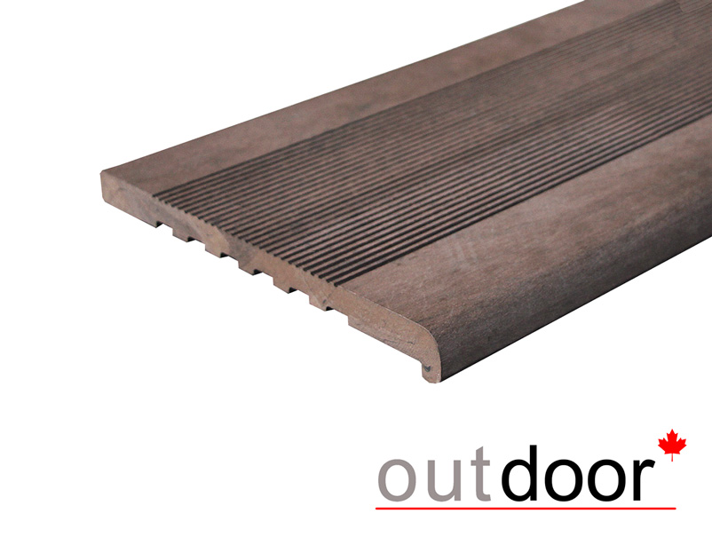 Ступень ДПК Outdoor 348*23*4000 мм полнотелая, коричневая микс