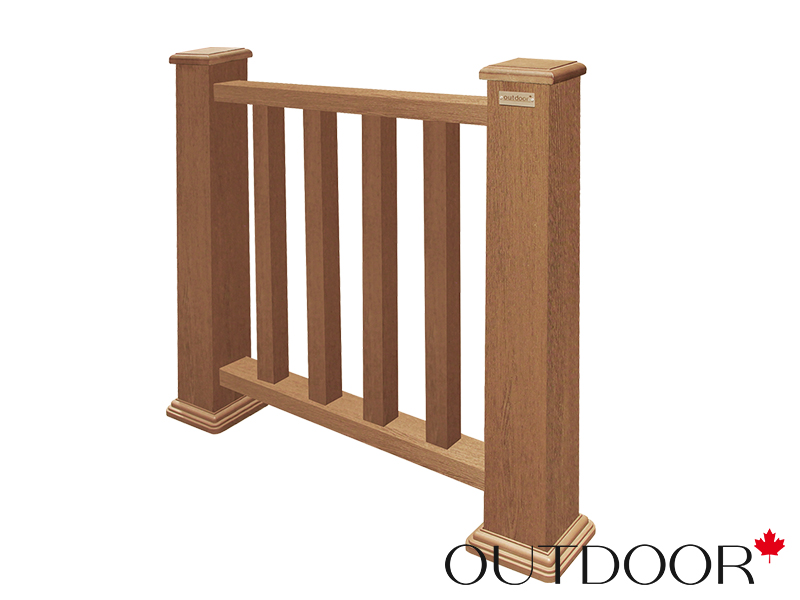 Ограждение из ДПК Outdoor "Классик" 1000*1000 мм. 3D STORM дуб