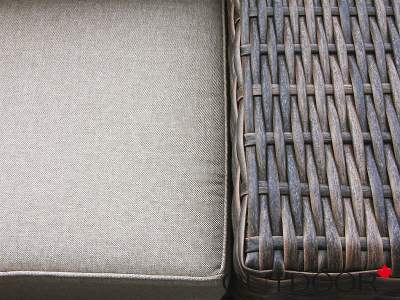 Комплект мебели из ротанга OUTDOOR Санторини (угловой диван, стол), широкое плетение, коричневый