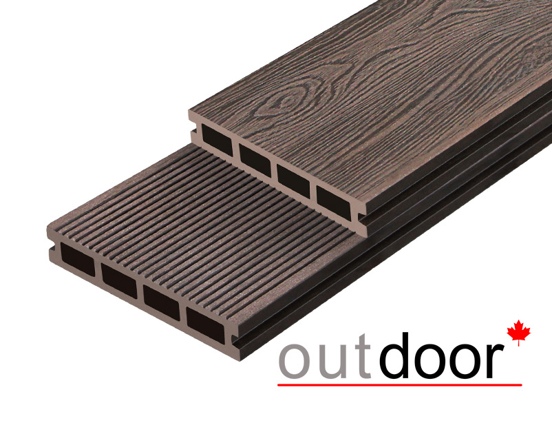 Террасная доска ДПК Outdoor 3D 150*25*1500 мм. NEVADA/вельвет коричневая микс