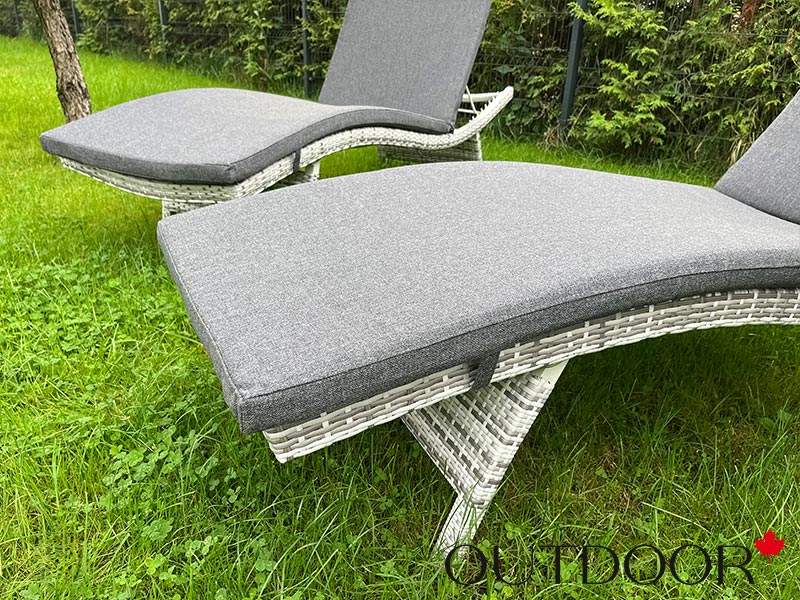 Шезлонг из ротанга OUTDOOR Палермо, светлый микс