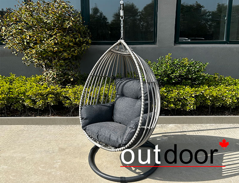 Подвесное кресло "кокон" из ротанга OUTDOOR Самуи, светлый микс