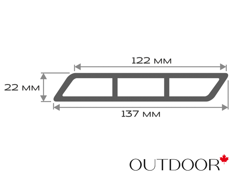 Доска Ромбус ДПК Outdoor 122*22*4000 мм. STORM BLACK черная