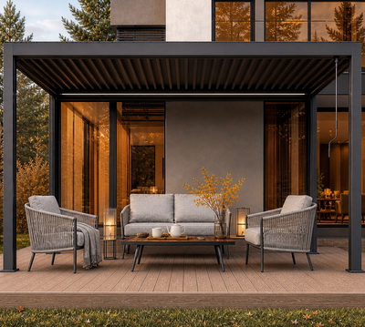 Скидка 30% на мебель для террасы и биоклиматические перголы Outdoor