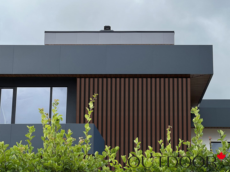 Универсальный профиль ДПК Outdoor 80*20*4000 мм. полнотелый STORM коричневый микс