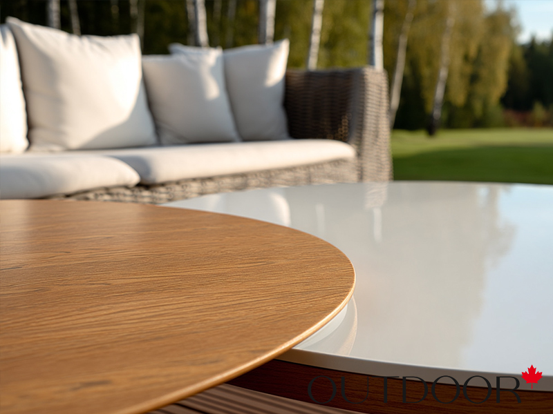 Комплект мебели из ротанга OUTDOOR Мадрид (3-местный диван, 2 кресла, 2 стола), капучино