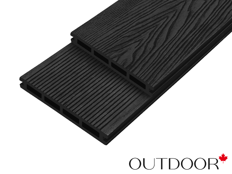 Террасная доска ДПК Outdoor 3D 150*20*4000 мм. HAVANA/вельвет черная