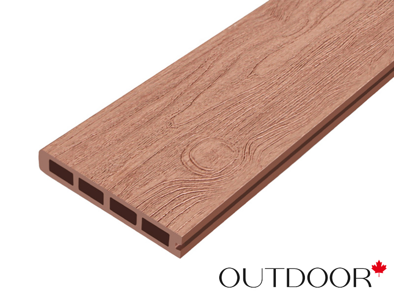 Террасная доска ДПК Outdoor 3D 150*25*4000 мм. завершающая NEVADA/CALIFORNIA красное дерево