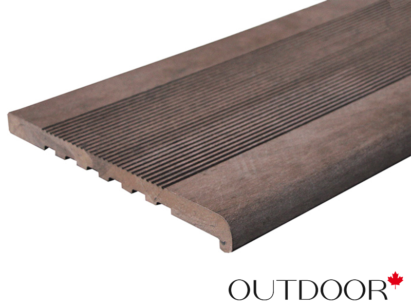 Ступень ДПК Outdoor 348*23*4000 мм полнотелая коричневая микс