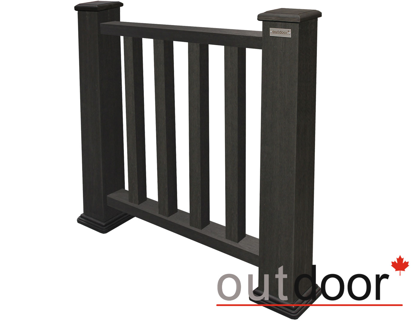 Ограждение из ДПК Outdoor "Классик" 1000*1000 мм. 3D STORM BLACK