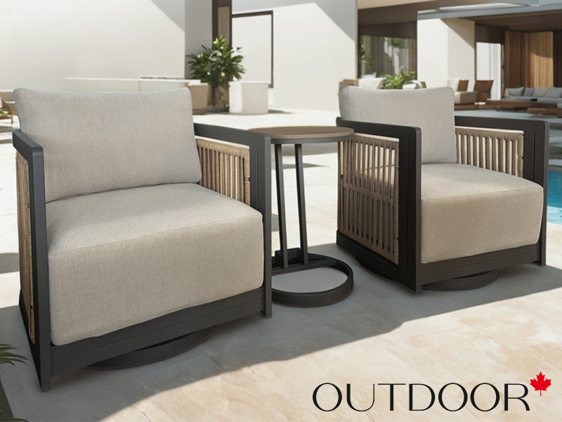 Комплект мебели кофейный OUTDOOR Верона (2 кресла, кофейный стол), капучино-графит