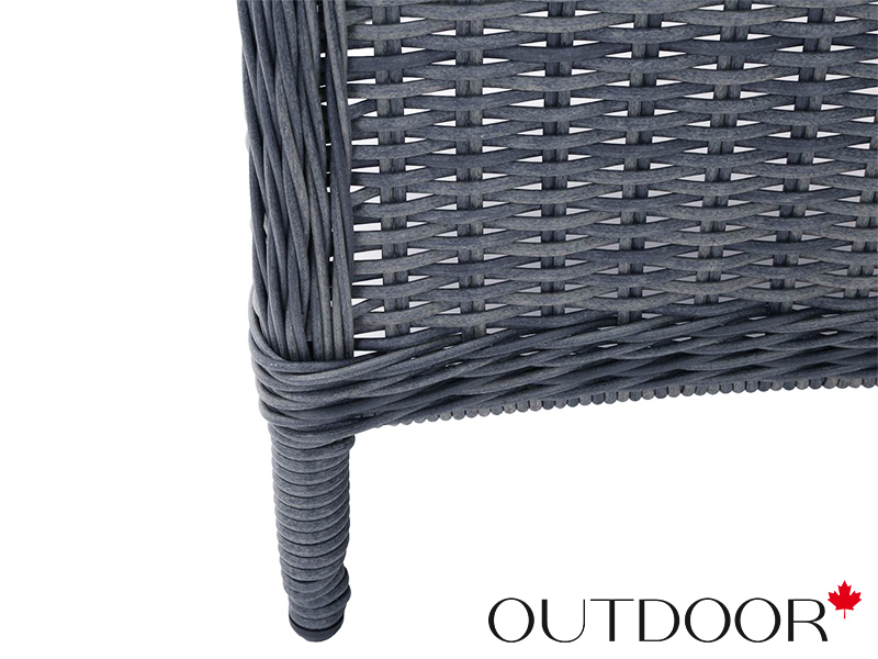 Комплект мебели из ротанга OUTDOOR Сицилия (стол, 8 стульев), графит